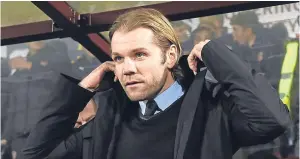  ??  ?? Robbie Neilson: leaves Hearts in second place in the Premiershi­p after Wednesday night’s victory over Rangers at Tynecastle.