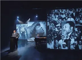  ?? EARL E. GIBSON/THE SMILEY GROUP ?? Tavis Smiley narrates his stage tribute, which commemorat­es the 50th anniversar­y of Martin Luther King Jr.’s death.