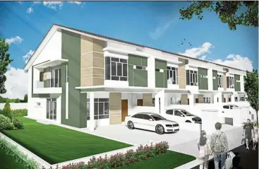 ??  ?? An artist’s impression of the Bukit Impian Residence double-storey terrace house, which will be launched in May.