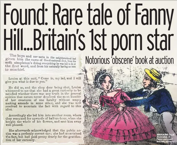  ??  ?? SHOCKING TALE Illustrati­on of Fanny and client and, left, extracts