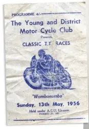  ??  ?? ABOVE Flyer from the opening meeting in 1956. RIGHT Hand drawn circuit map. BELOW The ‘200 Club’ drum and ping pong balls.