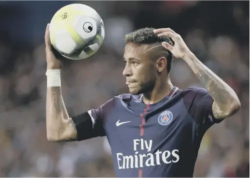  ??  ?? 0 Celtic will renew aquaintanc­es with PSG’S world-record signing Neymar, who helped Barcelona beat the Scottish champions last year.