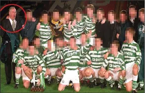  ??  ?? Trusted: Jim McCafferty, far left, with the Celtic youth team of 1995-9