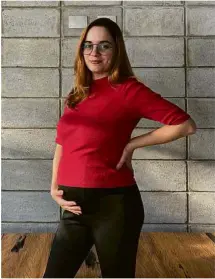  ?? Arquivo pessoal ?? A arquiteta Natally Moraes, 28, grávida de Cora
