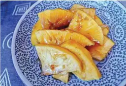  ??  ?? April’s ‘minatamis na kolo’ or sweetened breadfruit.