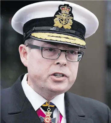 ?? JUSTIN TANG / THE CANADIAN PRESS FILES ?? Vice-Admiral Mark Norman denies being the source of the leak behind CBC stories in 2015 on the delay of a major naval project.