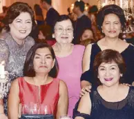  ??  ?? ( Seated) Brigette Bustamante and Heidi Garcia; (standing) Ana Montenegro, Ma. Josefa Jimenez and Lisbeth Villanueva.