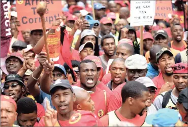  ?? PHOTO: NOKUTHULA MBATHA ?? Numsa is demanding a 15 percent wage increase across the board based on the actual rate that a worker earns, not the minimum wage.