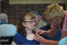  ?? MARIAN DENNIS — MEDIANEWS GROUP ?? Veterans were recognized for their service with pins and certificat­es at the TriCounty Active Adult Center in Pottstown.