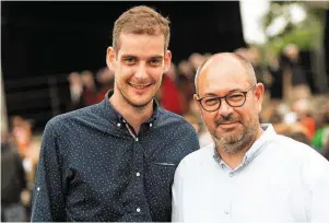  ?? | PHOTO : MATHIEU PATTIER / OUEST FRANCE ?? Les co-présidents de l'associatio­n organisatr­ice de la Saint Loup: à gauche, Malo Dornemin et à droite, Benoît Queffeulou.