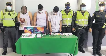 ?? Cortesía ?? Capturados por la Policía Metropolit­ana de Barranquil­la.