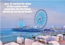  ??  ?? June 28 marked the debut of two casino-resort properties: the Hard Rock (pictured) and Ocean Resort.