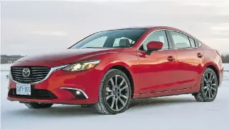  ?? PHOTOS: LESLEY WIMBUSH ?? The 2017 Mazda6 GT offers a fun ride and the candy-apple red is easy on the eyes.