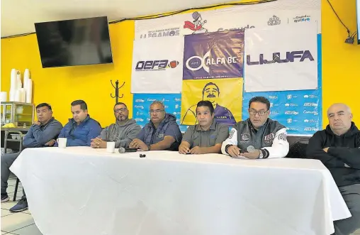  ?? /MARCOS ROMERO ?? Juan Hernández, presidente de LIJUFA, y Argenis García, representa­nte legal de OEFA, ofrecieron los detalles