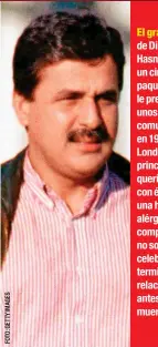  ??  ?? El gran amor de Diana fue Hasnat Khan, un cirujano paquistaní que le presentaro­n unos amigos comunes en 1995 en Londres. La princesa quería casarse con él y tener una hija. Él, alérgico al compromiso, no soportó su celebridad y terminaron la relación...