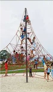  ??  ?? Simple pleasures at Pasir Ris Park playground in Singapore in 1987. — Photos: AFP