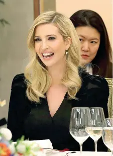  ?? (Epa) ?? Cena di gala Ivanka alla cena organizzat­a dal presidente sudcoreano Moon