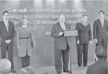  ?? ESPECIAL ?? El ministro Luis María Aguilar en la inauguraci­ón del Centro de Justicia Penal Federal del Altiplano.