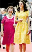  ?? DPA-BILD: MURAT ?? Gerlinde Kretschman­n (links), Frau des Ministerpr­äsidenten, und Kate