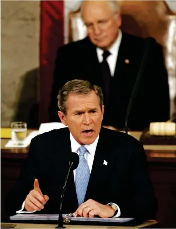  ?? DOUG MILLS/ASSOCIATED PRESS ?? In his address to Congress on Jan. 29, 2002, Bush said, in part: