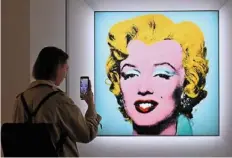  ?? ?? Gagosian has not revealed on whose behalf he bought the andy Warhol work Shot Sage Blue Marilyn during a recent Christie’s auction in New york. — AFP