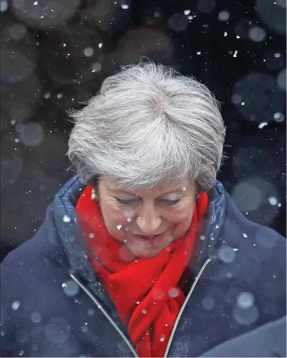  ?? Photo: Reuters/Peter Nicholls ?? Britain’s Prime Minister Theresa May leaves 10 Downing Street in London.