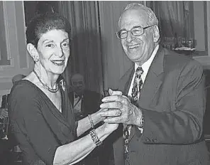  ?? GUTENSTEIN FAMILY PHOTO ?? Ellen and Bob Gutenstein dance at their 55th wedding anniversar­y celebratio­n.