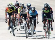  ?? RICARDO MAKYN/ MULTIMEDIA PHOTO EDITOR ?? Cyclists compete at the Jamaica Cycling Federation Developmen­t Meet held at the National Stadium on Sunday, February 11.
