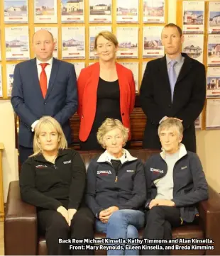  ??  ?? Back Row Michael Kinsella, Kathy Timmons and Alan Kinsella. Front: Mary Reynolds, Eileen Kinsella, and Breda Kimmins