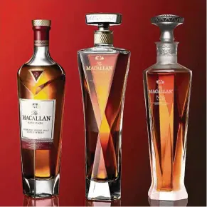  ??  ?? The Macallan 1824 Masters Series also includes (from left) The Macallan Rare Cask, The Macallan Reflexion, and The Macallan No.6.