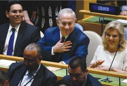  ?? (Reuters) ?? PRIME MINISTER Benjamin Netanyahu at the UN in September.