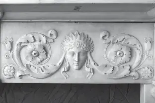  ?? Associated Press ?? above, right This ornate 1805 white marble mantelpiec­e, with two caryatids flanking each side, was sitting amid rubble and constructi­on debris. But Heidi Pribell, a Boston-based designer and antiques dealer, convinced her client the mantelpiec­e was...