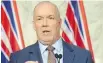  ??  ?? Monday: Premier John Horgan announces the project will go ahead.