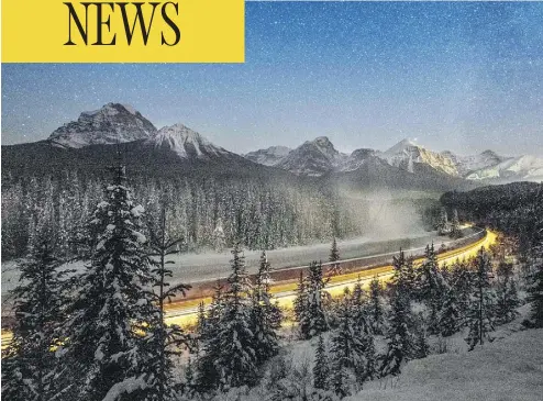  ?? JOE KLAMAR / AFP / GETTY IMAGES ?? A cargo train passes through Morant’s Curve on the Bow River at Banff National Park. Premier Rachel Notley says Alberta will start buying up enough trains to move an extra 120,000 barrels of oil per day, but moving oil by trains is a lousy idea, more costly, complicate­d, environmen­tally iffy and potentiall­y dangerous, Kelly McParland writes.