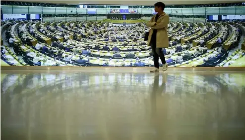  ?? ?? Une image de l'hémicycle du Parlement européen