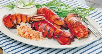  ??  ?? Lobster tails with Pastis crème is a refreshing change from drawn butter.