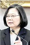  ??  ?? Tsai Ing-wen