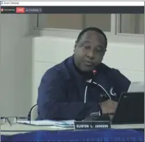  ?? IMAGE FROM SCREENSHOT ?? Spring-Ford Area School Board member Clinton Jackson