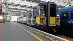  ??  ?? Class 442 ‘Wessex Electric’ set 2404 arriving at Waterloo from Portsmouth on March 3, 2020. (Wikimedia Commons/Kentrailob­server37)