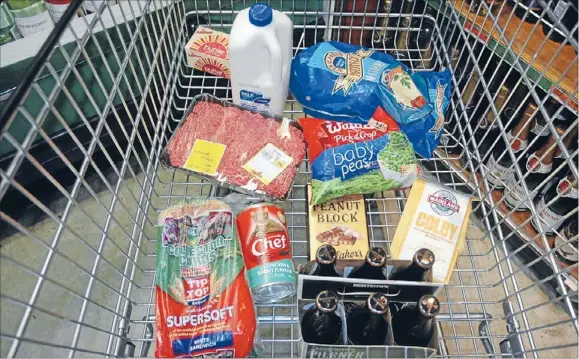  ??  ?? Best deal: The 12 grocery items we chose were cheapest from Pak’nSave.