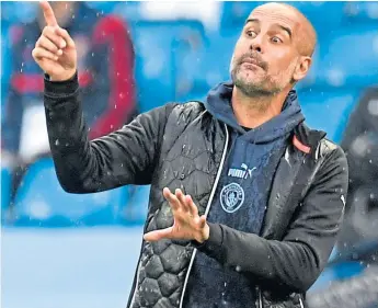  ?? Picture: PA. ?? Pep Guardiola: Planning changes for tonight’s game with Burnley.