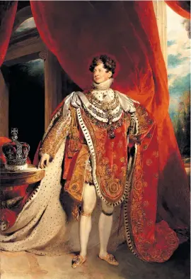  ??  ?? Coronation portrait of George IV by Thomas Lawrence, 1821