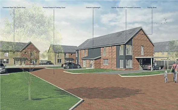  ??  ?? Drawings have been submitted with the plans for the new houses at a former primary school site.