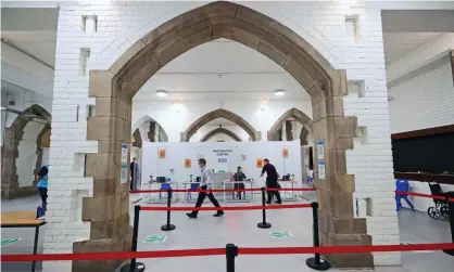  ?? Photograph: Reuters ?? Blackburn Cathedral, one of the 10 new mass vaccinatio­n centres in England.