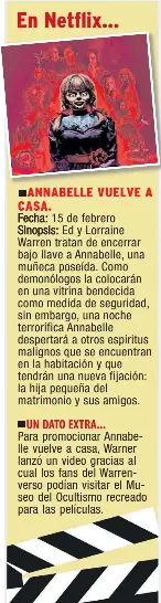 Annabelle vuelve a casa sale netflix