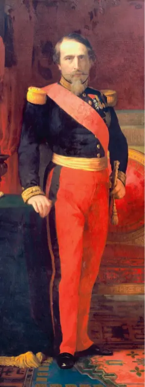  ??  ?? 1862 – Napoléon III en uniforme de général de brigade, d’Hippolyte Flandrin. Un portrait officiel qui, pourtant, trahit la psychologi­e complexe de l’empereur. À tel point que celuici, dans un premier mouvement, l’a refusé. Trop impudique ?
