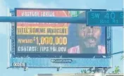  ?? JACQUELINE CHARLES jcharles@miamiheral­d.com ?? A billboard displayed on Bird Road on Oct. 27 seeks informatio­n on the whereabout­s of Haitian gang leader Vitel’homme Innocent.