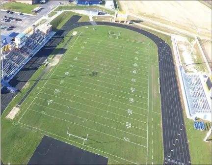  ?? SUBMITTED PHOTO ?? A donor is proposing Ithaca High School install artificial turf on its football field instead of natural grass.