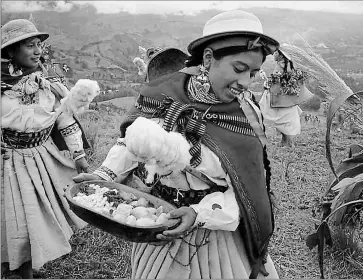  ?? Fotos: cortesía unión y progreso ?? •
Las reinas de las comunidade­s prepararon el tradiciona­l el cuy asado con papas.