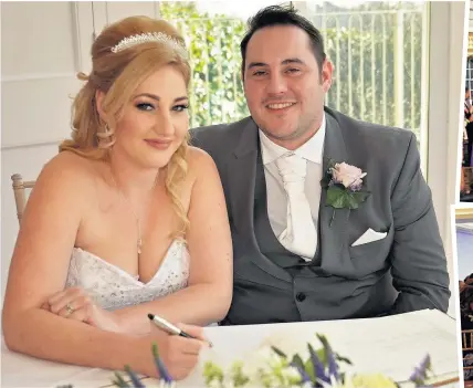  ??  ?? > Tunisia terror attack victims Saera Wilson and Mathew James were married on the weekend